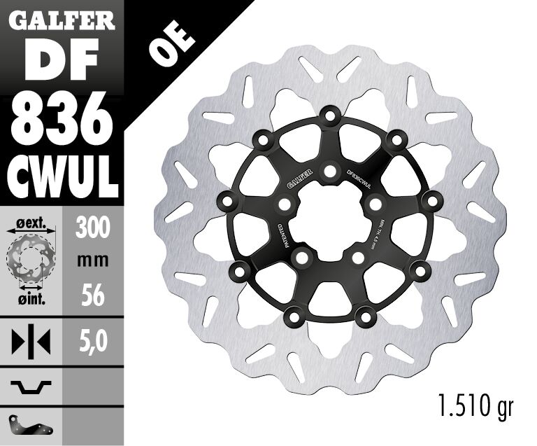 BRAKE DISC FLOAT WAVE BLACK BR
