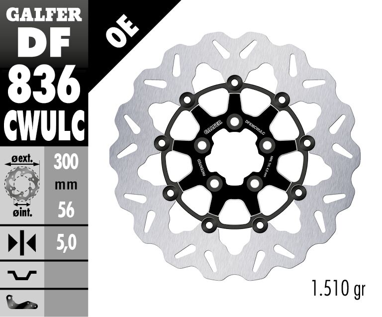 BRAKE DISC FLOAT WAVE BLACK CO