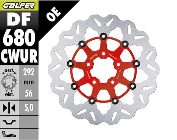 BRAKE DISC FLOAT WAVE RED