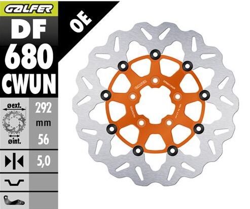BRAKE DISC FLOAT WAVE ORANGE