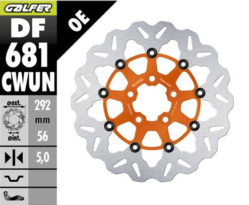 BRAKE DISC FLOAT WAVE ORANGE