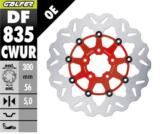 BRAKE DISC FLOAT WAVE RED