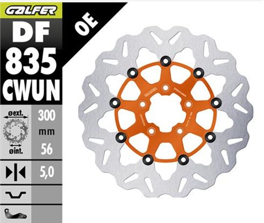 BRAKE DISC FLOAT WAVE ORANGE