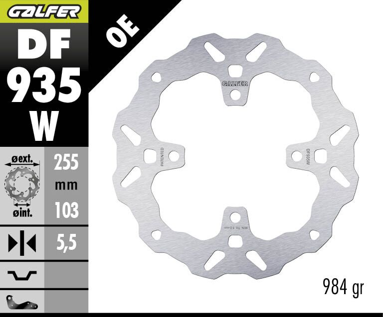 BRAKE DISC FIXED WAVE RR