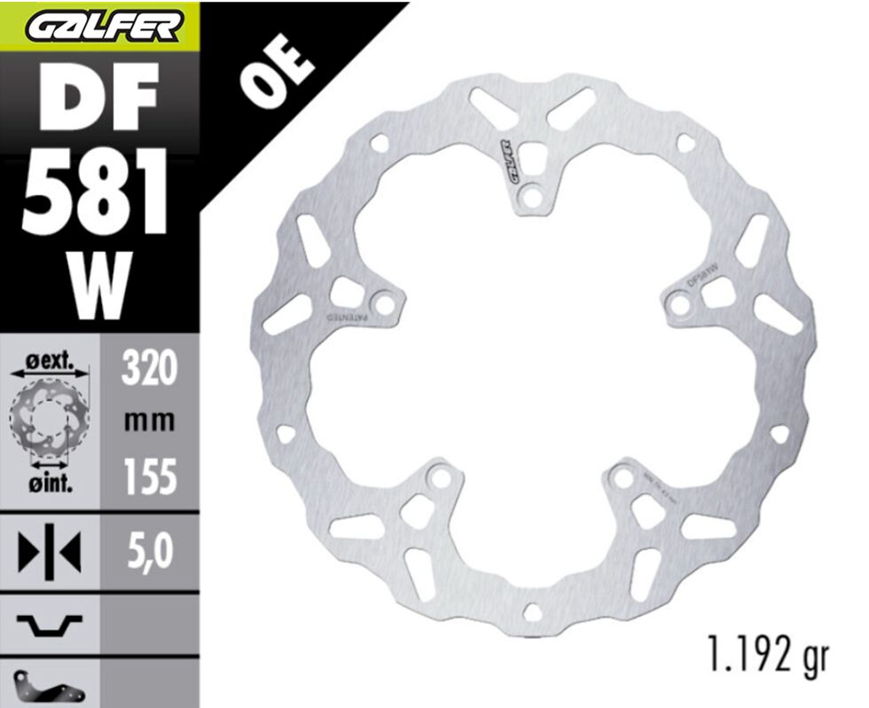 BRAKE DISC WAVE FIXED FR
