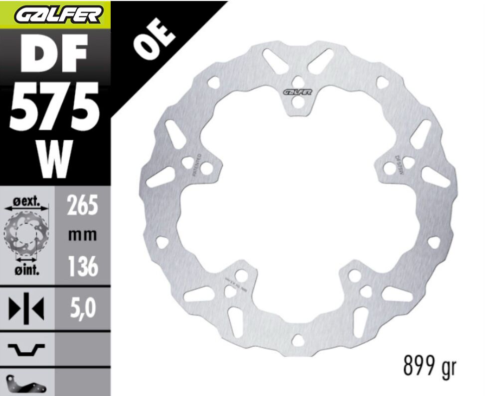 BRAKE DISC WAVE FIXED RR