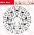 BRAKE DISC FL MSW278