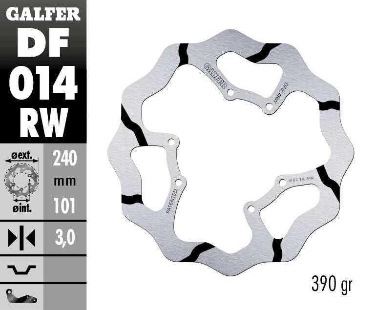 BRAKE DISC FIXED WAVE GROOVED