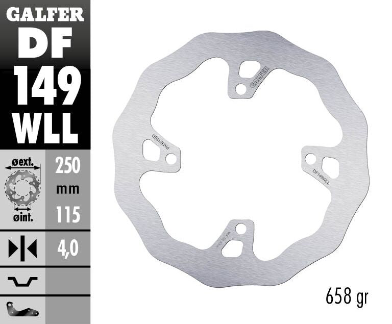 BRAKE DISC FIXED WAVE SOLID