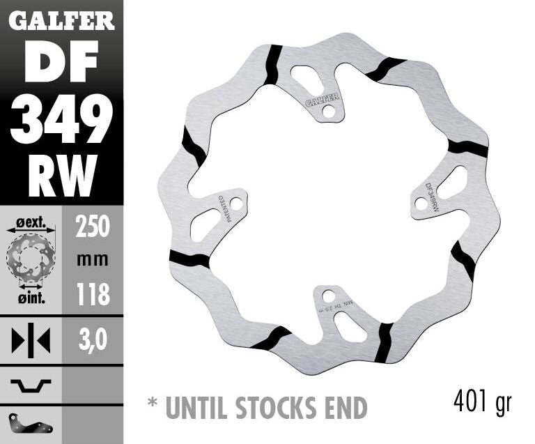 BRAKE DISC FIXED WAVE GROOVED