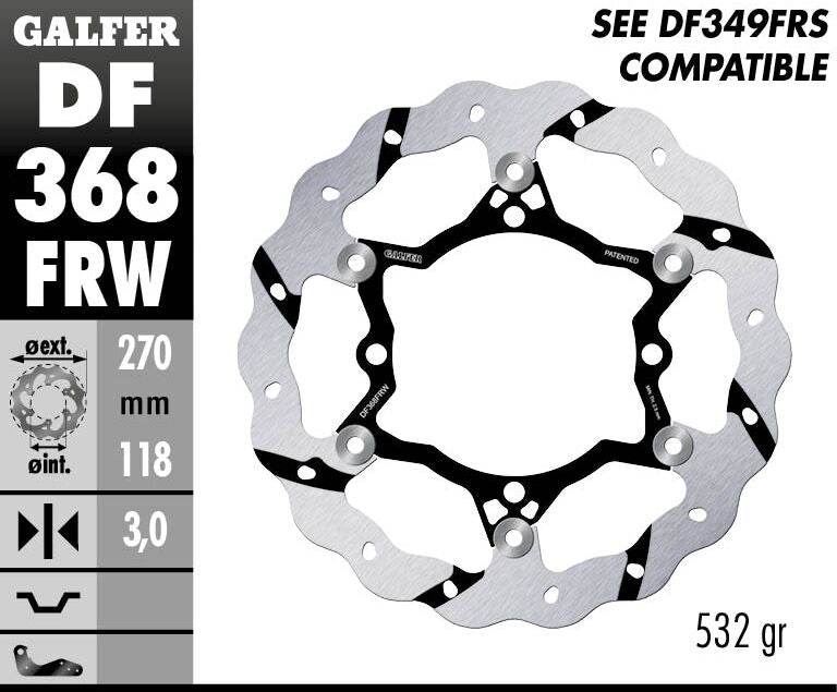BRAKE DISC FLOAT WAVE GROOVED