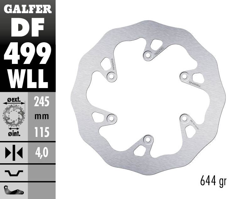 BRAKE DISC FIXED WAVE SOLID