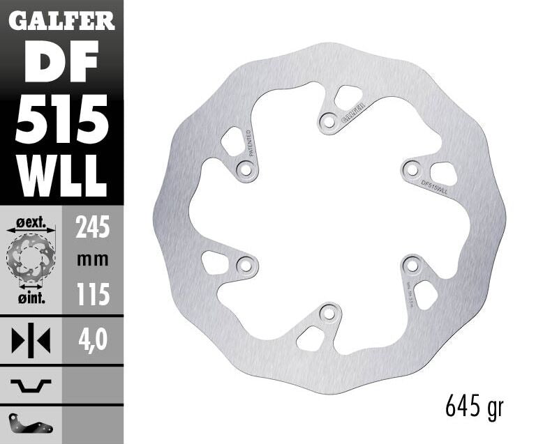 BRAKE DISC FIXED WAVE SOLID