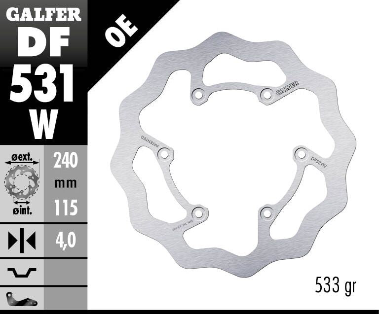 BRAKE DISC FIXED WAVE