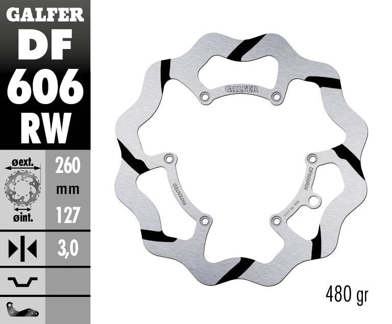 BRAKE DISC FIXED WAVE GROOVED