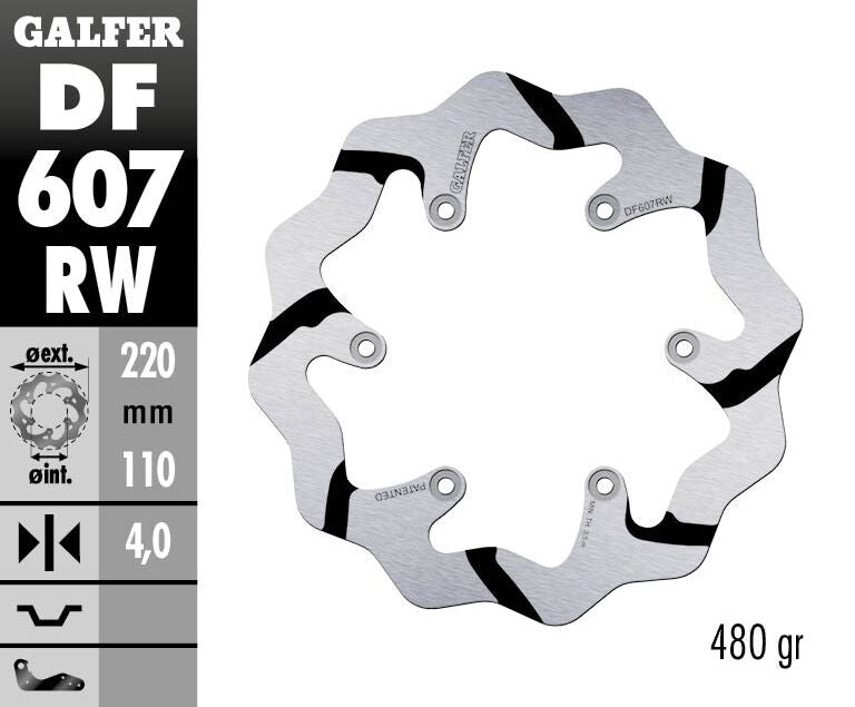 BRAKE DISC FIXED WAVE GROOVED