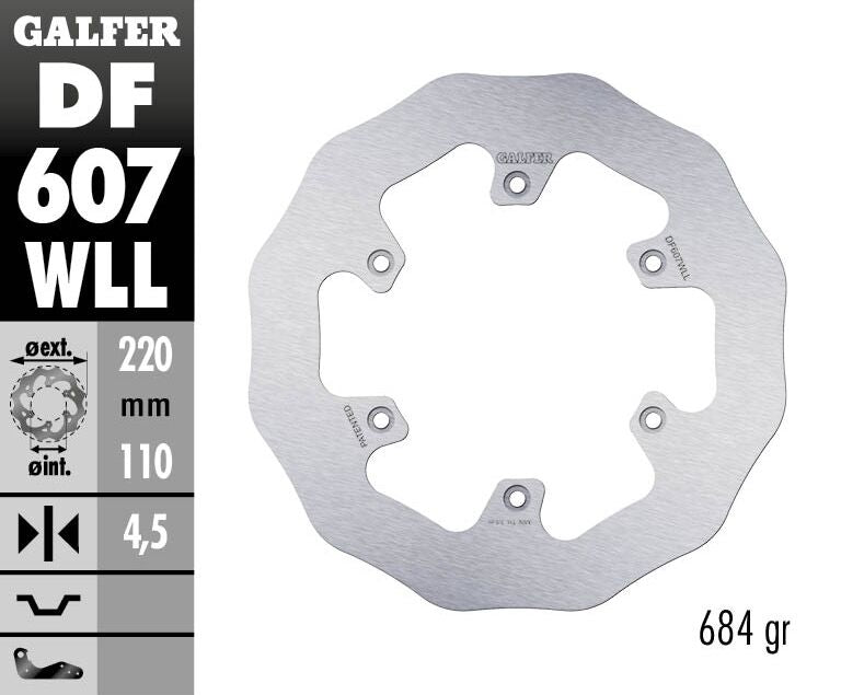 BRAKE DISC FIXED WAVE SOLID