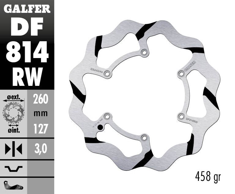 BRAKE DISC FIXED WAVE GROOVED