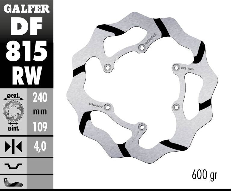 BRAKE DISC FIXED WAVE GROOVED