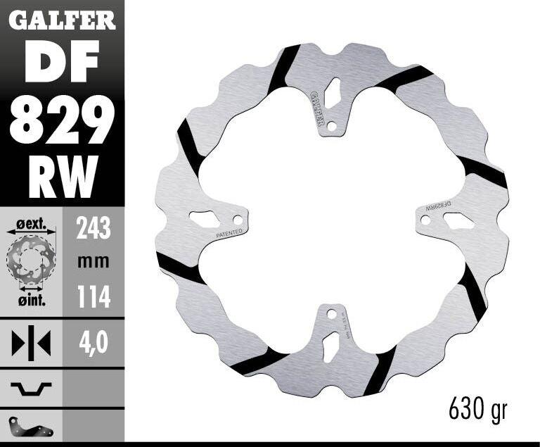 BRAKE DISC FIXED WAVE GROOVED
