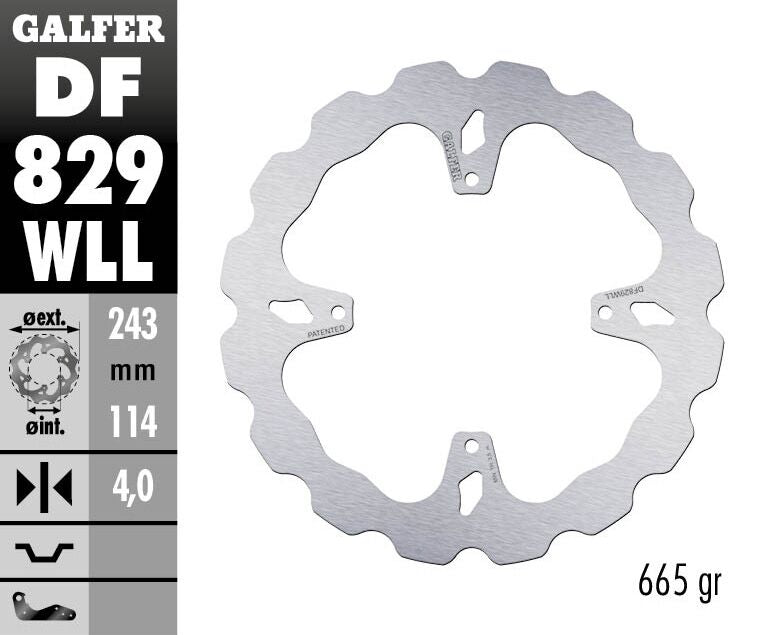 BRAKE DISC FIXED WAVE SOLID