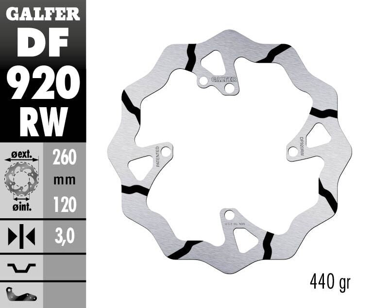 BRAKE DISC FIXED WAVE GROOVED