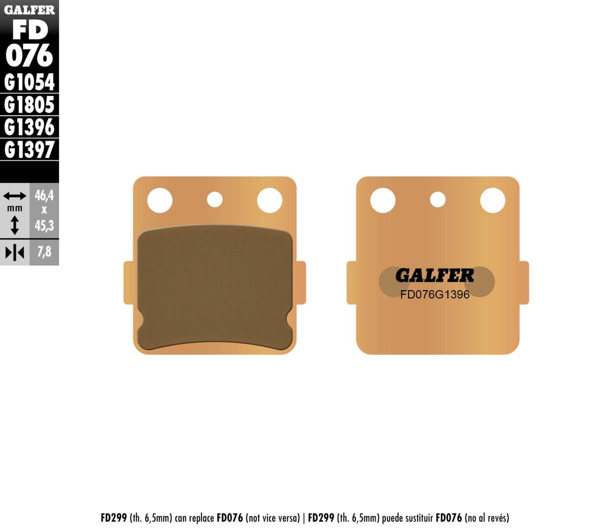 BRAKE PAD SINTERED OFF ROAD