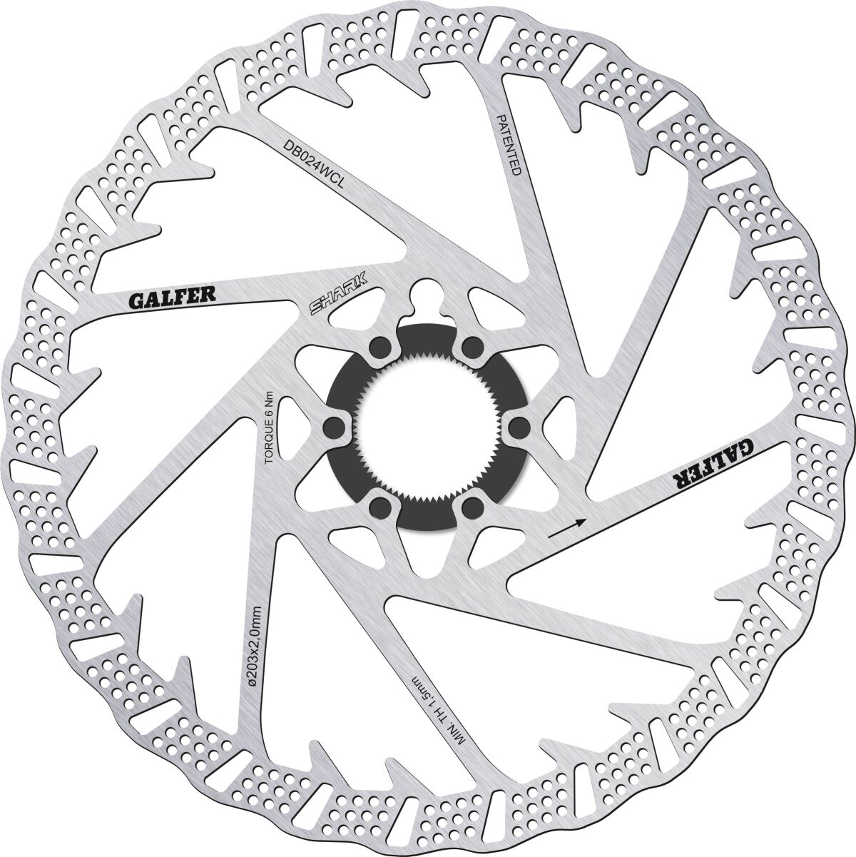 DISC SHARK 203X2.0MM C-LOCK