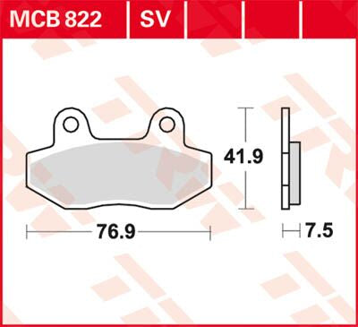 BRAKE PAD TRW MCB822