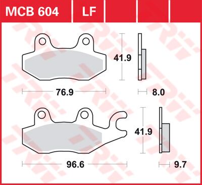 BRAKE PAD TRW MCB604