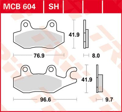 BRAKE PAD TRW MCB604