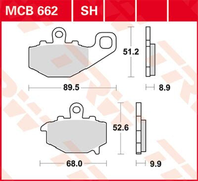 BRAKE PAD TRW MCB662