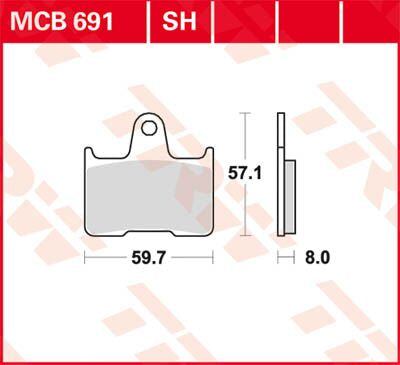 BRAKE PAD TRW MCB691