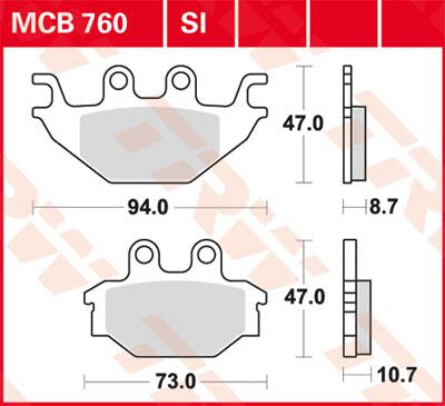 BRAKE PAD TRW MCB760