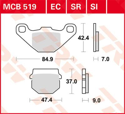 BRAKE PAD ORGANIC OFFROAD