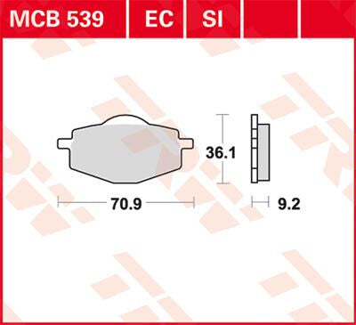 BRAKE PAD ORGANIC SCOOTER -125