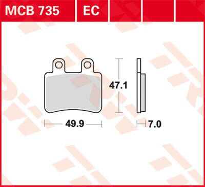 BRAKE PAD ORGANIC SCOOTER -125