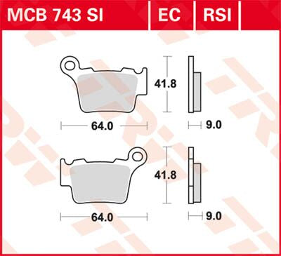BRAKE PAD ORGANIC OFFROAD