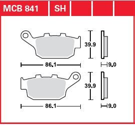 BRAKE PAD ORGANIC STREET