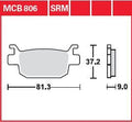 BRAKE PAD ORGANIC STREET