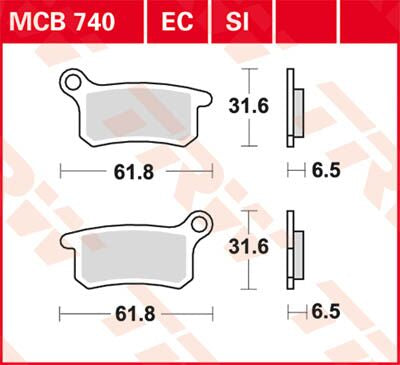 BRAKE PAD ORGANIC OFFROAD