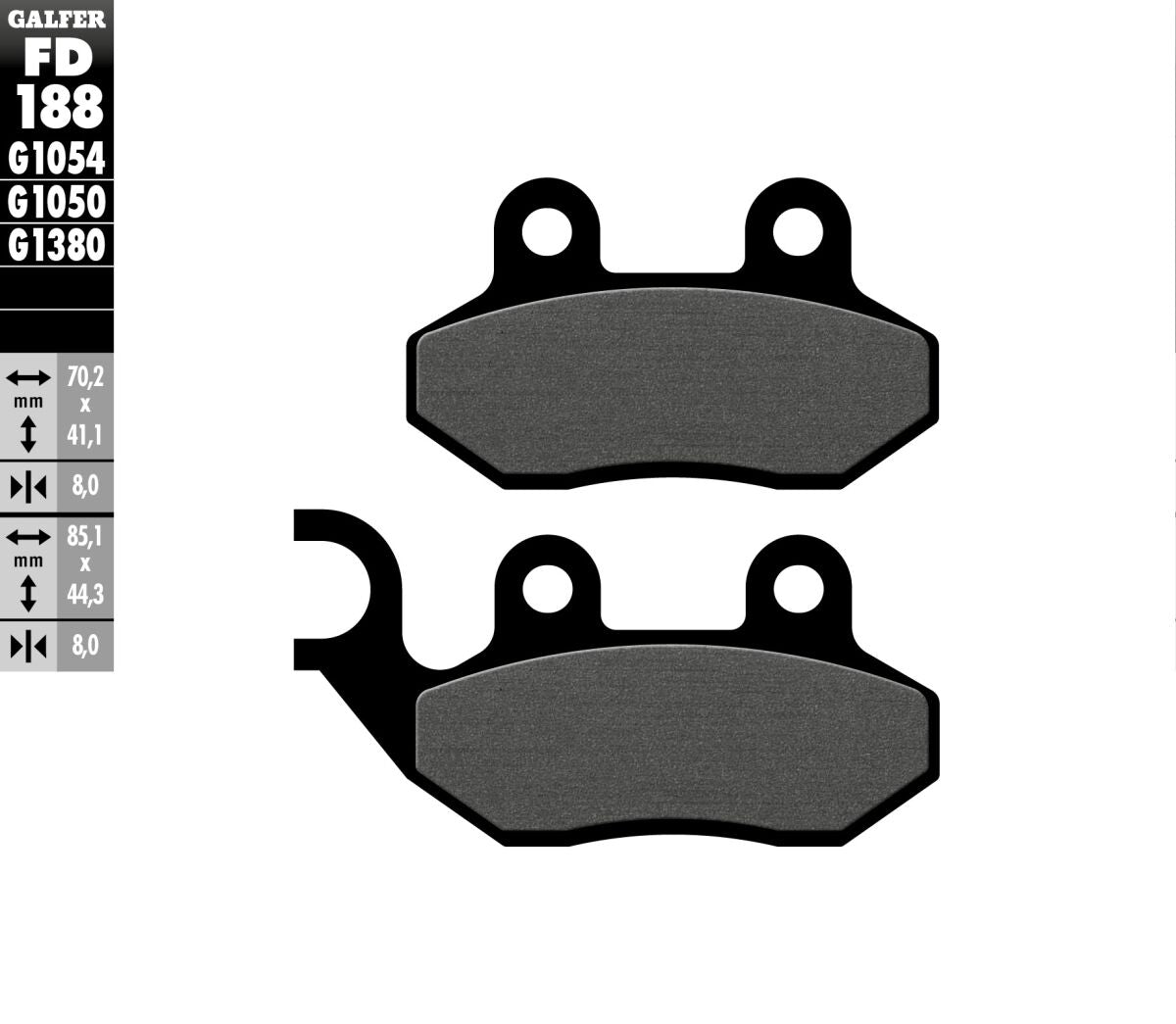 BRAKE PAD SEMI METAL SCOOTER