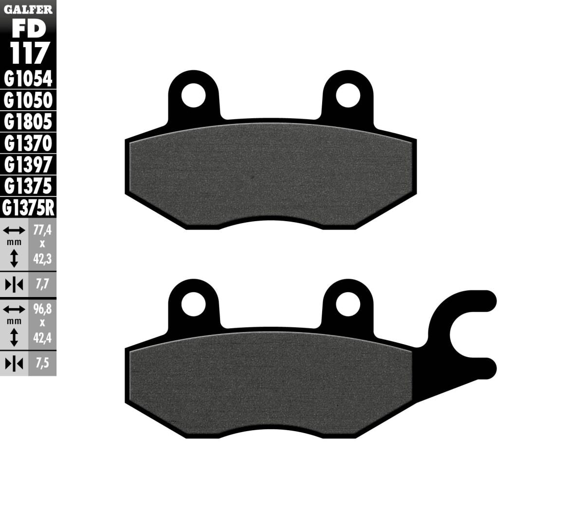 BRAKE PAD SEMI METAL SCOOTER