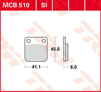 BRAKE PAD TRW MCB510SI