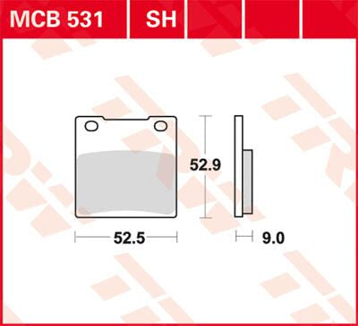 BRAKE PAD TRW MCB531SH