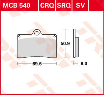 BRAKE PAD TRW MCB540SV