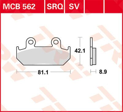 BRAKE PAD TRW MCB562SV