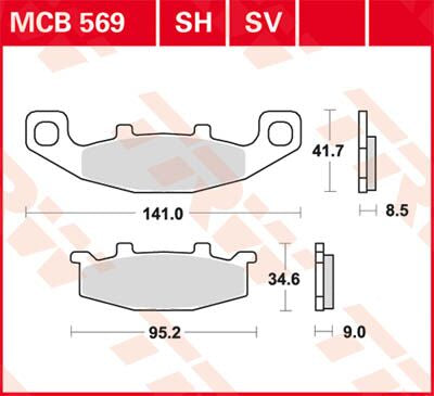 BRAKE PAD TRW MCB569SV