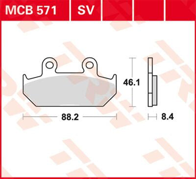 BRAKE PAD TRW MCB571SV