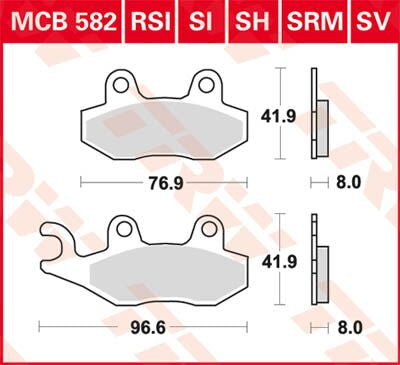 BRAKE PAD TRW MCB582SV